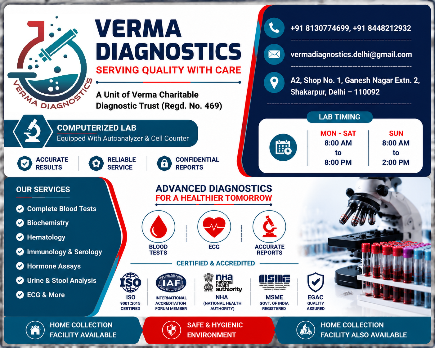 Reliable Blood Testing & Diagnostic Services in Shakarpur, Delhi
